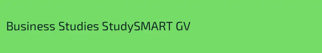 Business Studies StudySMART GV